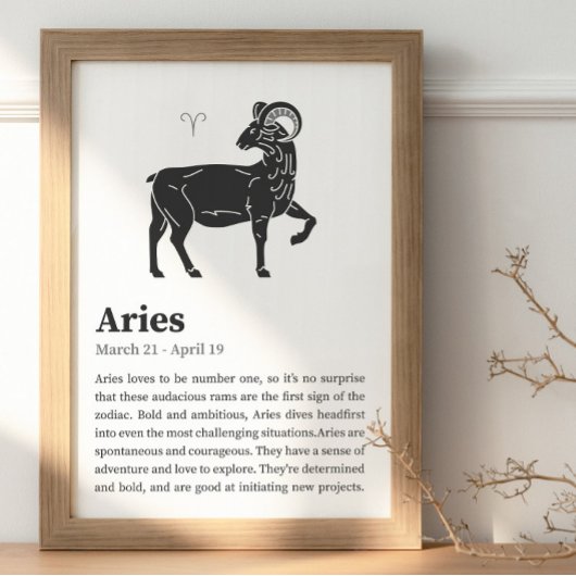 Aries-Sternzeichenposter Poster