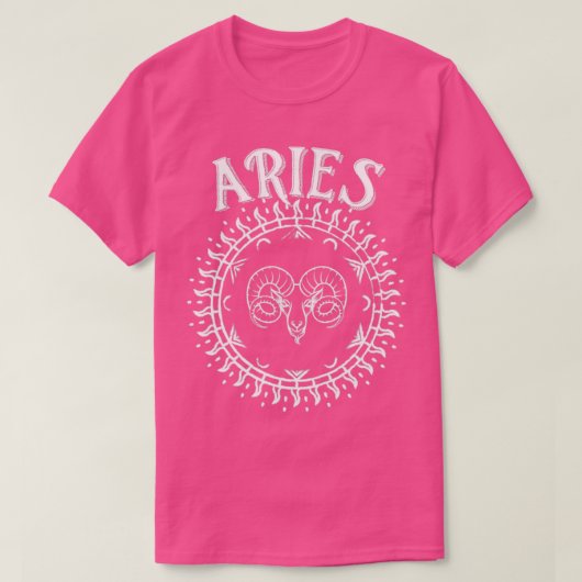 Aries Sun Zodiac Sign T-Shirt (Design vorne)