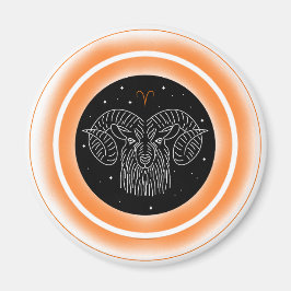 Aries Symbol – Minimal Astrology Emblem Magnet