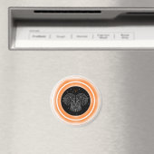 Aries-Symbol – Minimales Astrologie-Emblem Magnet (In Situ (Geschirrspüler))