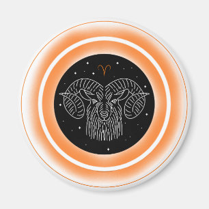 Aries-Symbol – Minimales Astrologie-Emblem Magnet