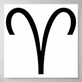 Aries Symbol Ram Zodiac Sign Poster (Vorne)