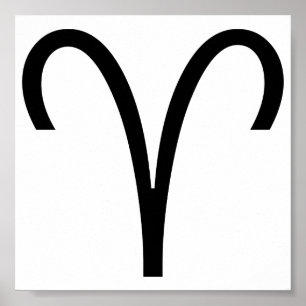 Aries Symbol Ram Zodiac Sign Poster