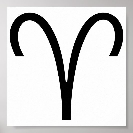 Aries Symbol Ram Zodiac Sign Poster (Vorne)