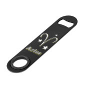 Aries-Symbol Speed Flaschenöffner (Rückseite Schrägansicht)