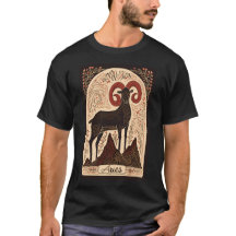 Aries - T - Shirt Celestial Zodiac Art