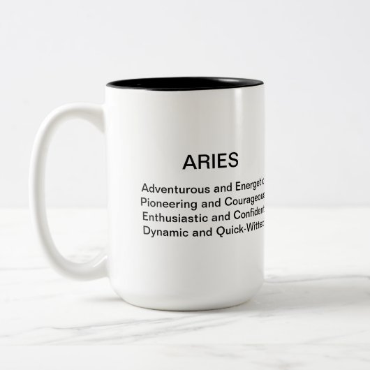 Aries-Tasse Zweifarbige Tasse (Links)