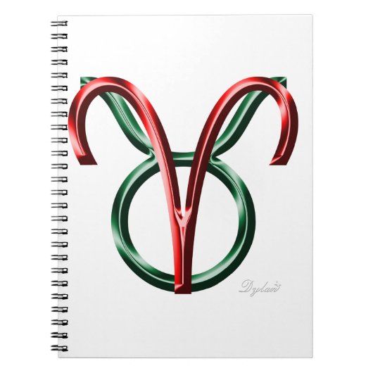 Aries Taurus Cusp Astrologie Zodiac Sign Notizblock (Vorderseite)