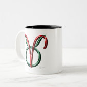 Aries Taurus Cusp Astrologie Zodiac Sign Zweifarbige Tasse (Vorderseite Links)