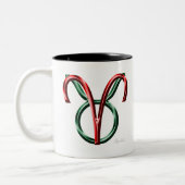 Aries Taurus Cusp Astrologie Zodiac Sign Zweifarbige Tasse (Links)