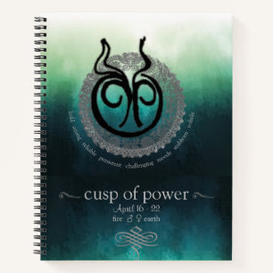 Aries-Taurus Cusp Spiral Notebook Notizblock