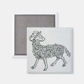 Aries (the Ram) eine Abbildung aus dem 'Poeticon Magnet (Vorderseite/Rückseite)