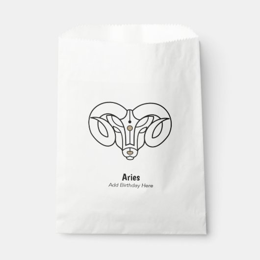 Aries the ram personalisiert zodiac geschenktütchen (Vorderseite)