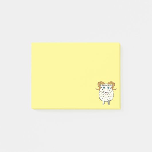 Aries the Ram Post-it Klebezettel (Vorderseite)