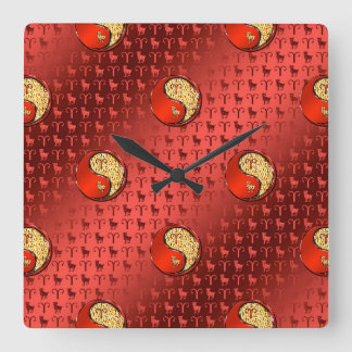 Aries the Ram Quadratische Wanduhr