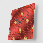 Aries the Ram Quadratische Wanduhr (Winkel)