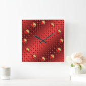 Aries the Ram Quadratische Wanduhr (Zuhause)