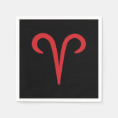 ARIES the Ram Red Fire Sign Astrologie Zodiac Part Serviette (Vorderseite)
