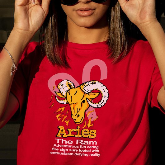 Aries The Ram zodiac Astrologie Dunkel T - Shirt