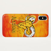 Aries The Ram zodiac fire sign iPhone case (Rückseite (Horizontal))