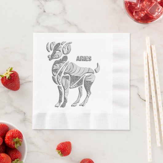 Aries the Ram Zodiac Serviette (Beispiel)