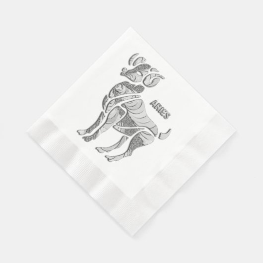 Aries the Ram Zodiac Serviette (Ecke)
