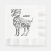Aries the Ram Zodiac Serviette (Vorderseite)