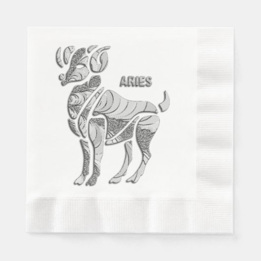 Aries the Ram Zodiac Serviette (Vorderseite)