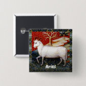 Aries the Ram Zodiac Sign Birthday Party Button (Vorne & Hinten)