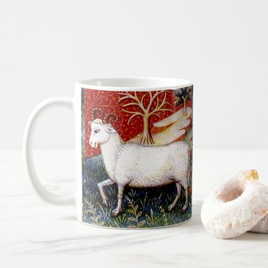 Aries the Ram Zodiac Sign Birthday Party Kaffeetasse (Mit Donut)