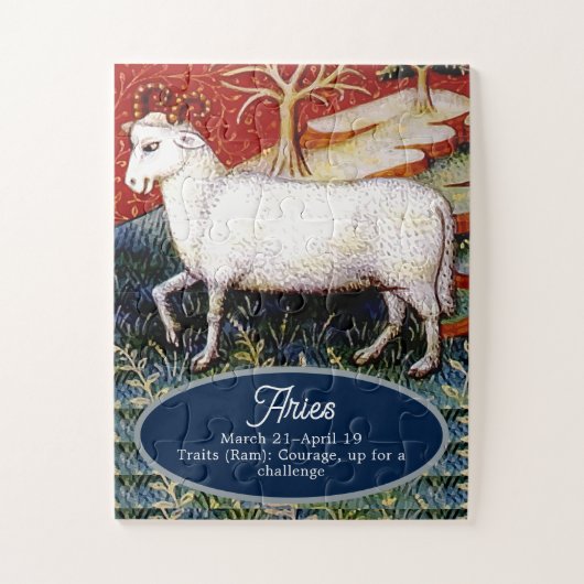Aries the Ram Zodiac Sign Birthday Party Puzzle (Vertikal)