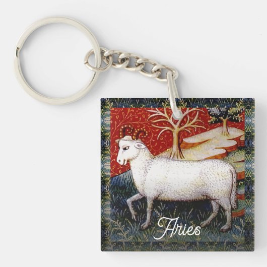 Aries the Ram Zodiac Sign Birthday Party Schlüsselanhänger (Vorderseite)
