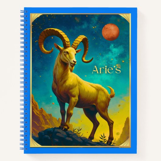 Aries the Ram Zodiac Sign Journal Notizblock (Vorderseite)