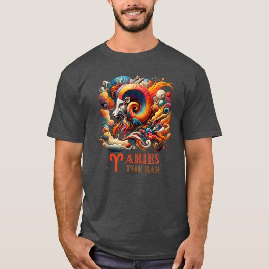 Aries the Ram Zodiac Sign T-Shirt (Vorderseite)