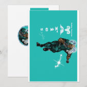 Aries Theme Geburtstagseinladung. Einladung (Vorne/Hinten)