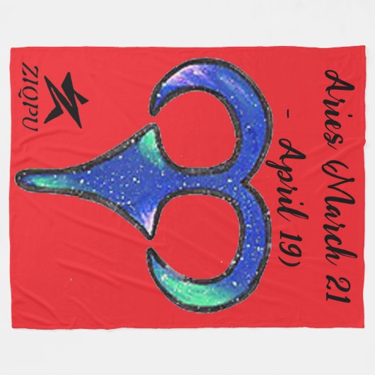 Aries Throw Blanket Fleecedecke (Vorderseite (Horizontal))