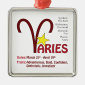 Aries Traits Square Ornament (Vorne)