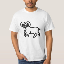 Aries-Umriss-Widder-T-Shirt – Starke Aries-Energie T-Shirt