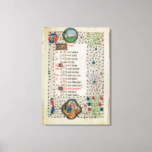 Äries und ein Mann, der Bäume gefällt Leinwanddruck