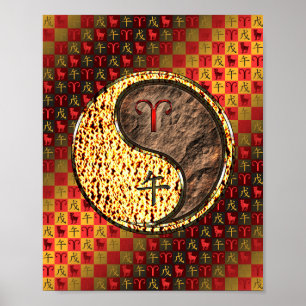 Äries und Erdpferd Poster