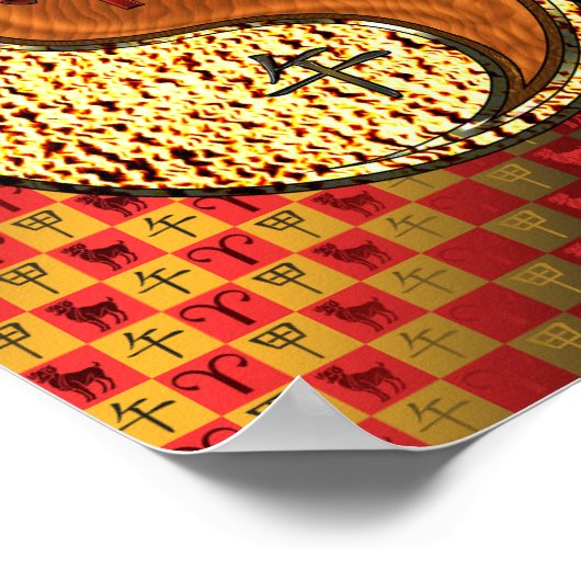 Äries und Holzpferd Poster (Ecke)