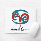 Äries und Krebs Zodiac Couple Horoskop Mousepad (Mit Mouse)