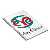 Äries und Krebs Zodiac Couple Horoskop Notizblock (Rechte Seite)