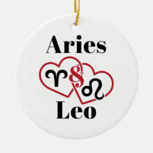 Aries und Leo Paare Zodiac Horoskop Keramik Ornament