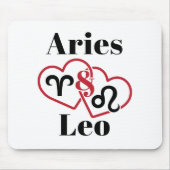 Aries und Leo Paare Zodiac Horoskop Mousepad (Vorne)