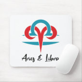 Äries und Libra Paare Zodiac Horoskop Astrologie Mousepad (Mit Mouse)