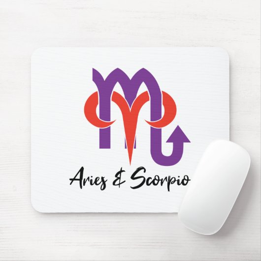 Äries und Scorpio Paare Horoskop Zodiac Mousepad (Mit Mouse)