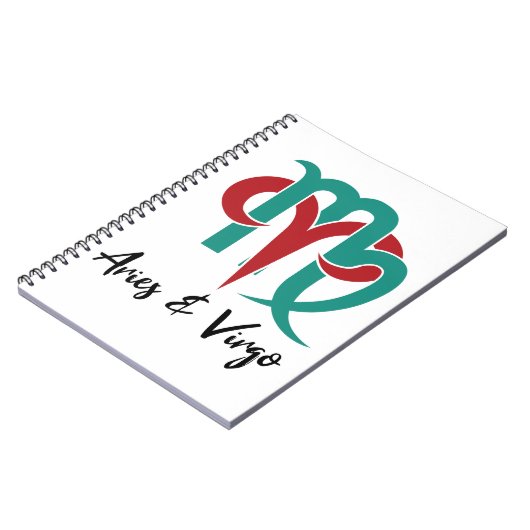 Aries und Virgo Zodiac Couple Horoskop Notizblock (Linke Seite)