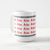 Aries Vibes Kaffeetasse (Vorderseite Links)