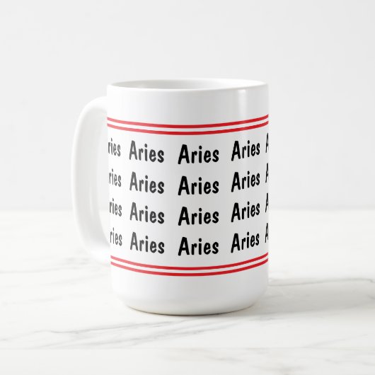 Aries Vibes Kaffeetasse (Vorderseite Links)